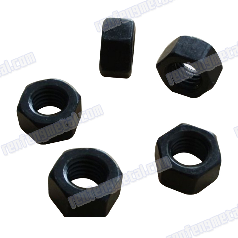 Alloy steel zinc plated oxide black hex nut