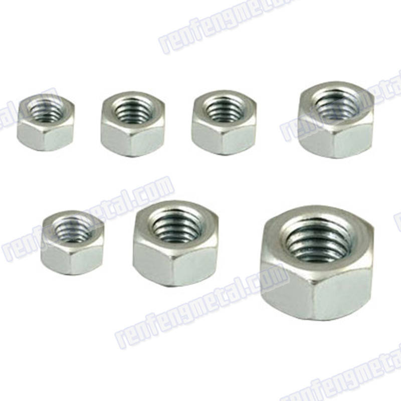 alloy steel white zinc threaded hex nut