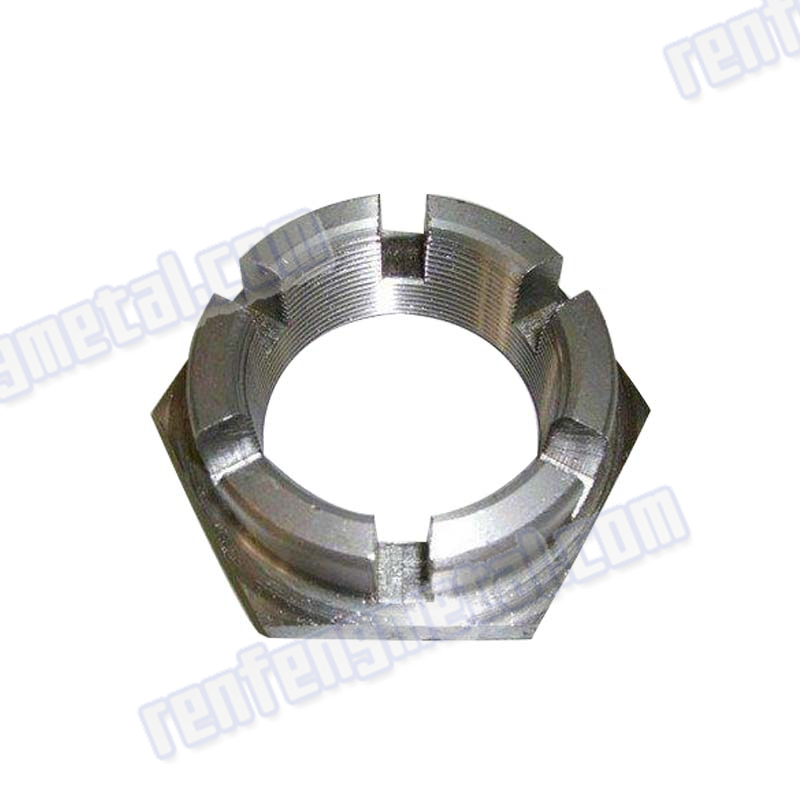 M8 stainless steel hex lock slotted nut