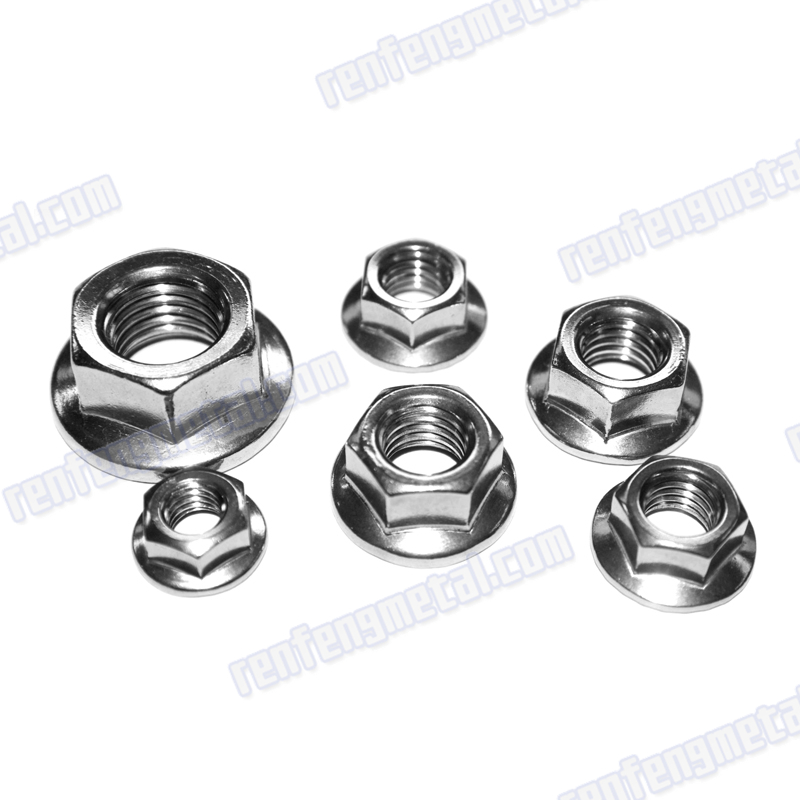 Carbon steel zinc plated hex flange nut